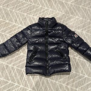 Kids navy size 4 Moncler winter coat